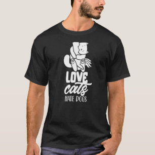 Camiseta Cats de amor Hate Dogs Mascota Cat Animal