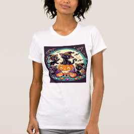 Camiseta Cats de Halloween T-Shirt