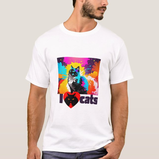 Camiseta Cats del corazón (Anverso)