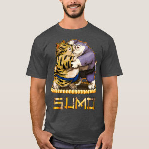 Camiseta Cats divertidos sumo lucha contra el sumo sumo jap
