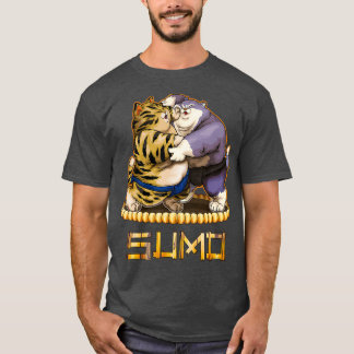 Camiseta Cats divertidos sumo lucha contra el sumo sumo jap