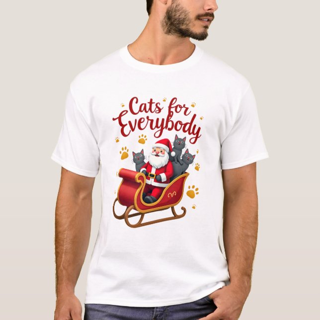 Camiseta Cats For Everybody Cat Christmas Ugly Christmas Lo (Anverso)