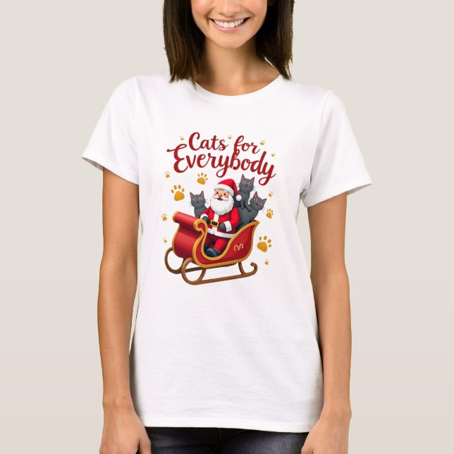 Camiseta Cats For Everybody Cat Christmas Ugly Christmas Lo (Anverso)