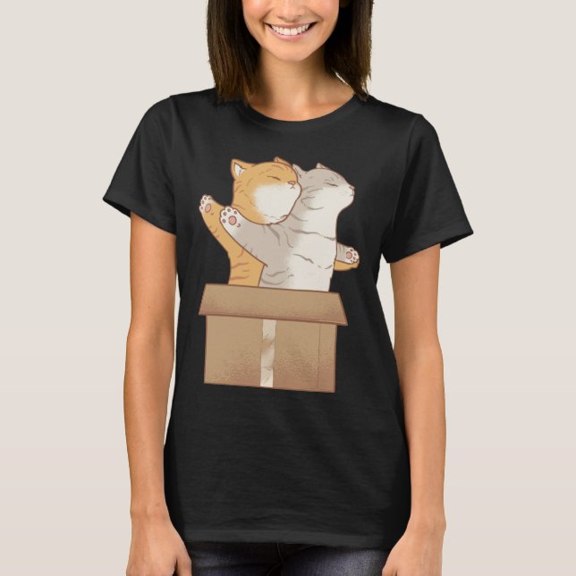 Camiseta Cats in Box (Anverso)