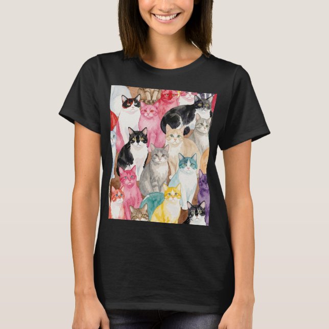 Camiseta Cats in Multicolour (Anverso)