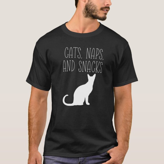Camiseta Cats Naps And Snacks Kitty Yoga Idea (Anverso)