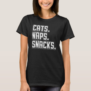 Camiseta Cats Naps Snacks Mascotas Dueños Padre Amor Aument