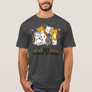 Camiseta Cats Obsessed Butterfly Kitten Kitty Cute Funny