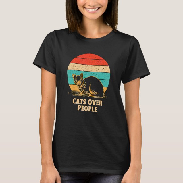 Camiseta Cats Over People Introvert Cat   Antisocial Kitten (Anverso)