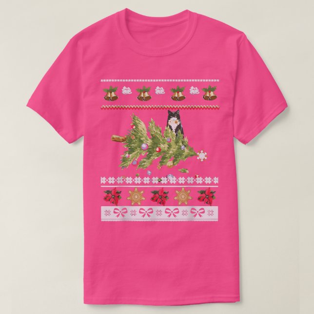 Camiseta Cats owners happy christmas holidays winter  (Diseño del anverso)