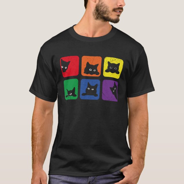 Camiseta Cats Pride Cat  Lgbt Cat  LGBQ Purride (Anverso)