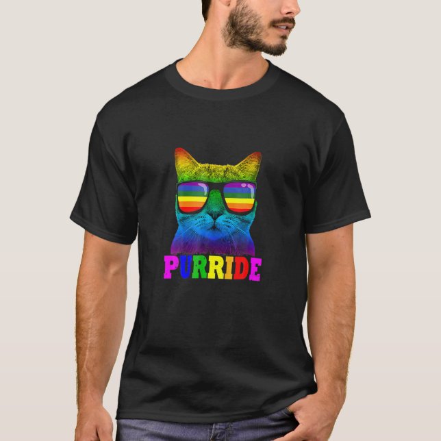 Camiseta Cats Purride LGB Gay Pride Cat Dad  For Women Men (Anverso)