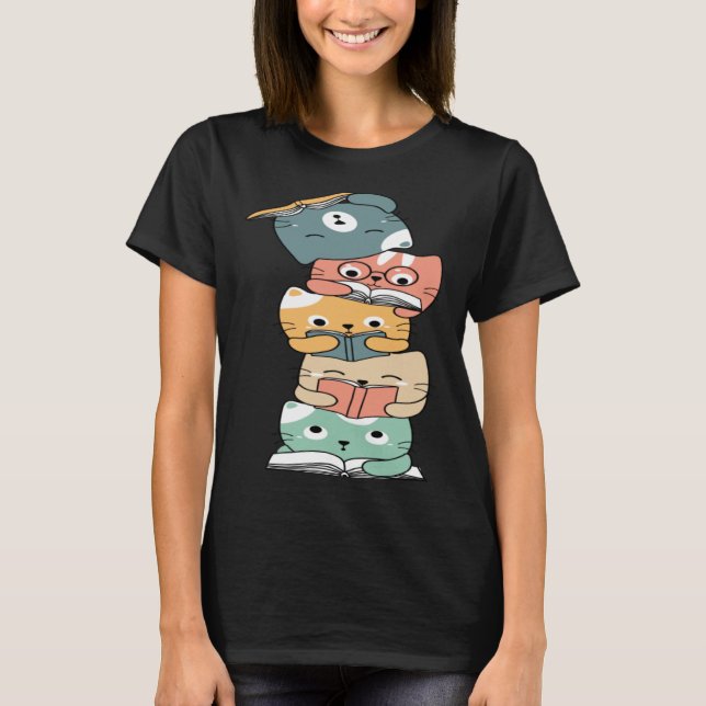 Camiseta Cats Reading Books  Book  Kitten Reader Group (Anverso)