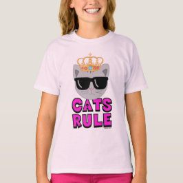 Camiseta CATS RULE Royal Cat con gafas de sol