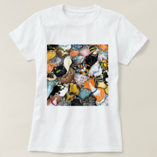 Camiseta Cats T-Shirt Colorful Cuddling Cat Hugs - Diversió