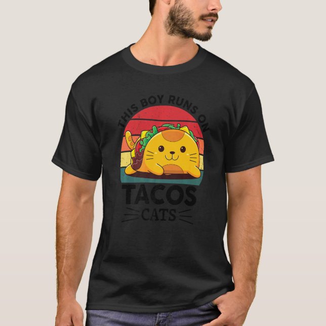Camiseta Cats Taco Mexican TacoCats for Boys Kids Cinco De  (Anverso)