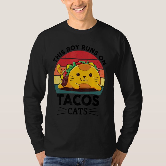 Camiseta Cats Taco Mexican  TacoCats for Boys Kids Cinco De (Anverso)
