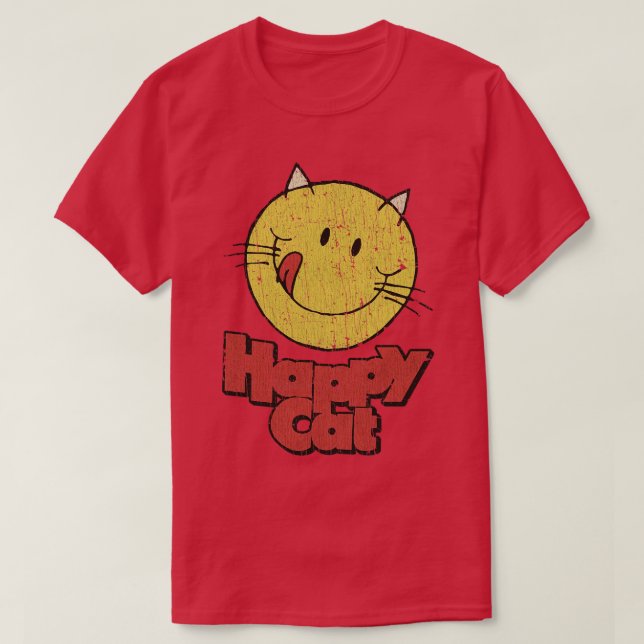 Camiseta Cats TShirtHappy Cat 98 TShirt (Diseño del anverso)