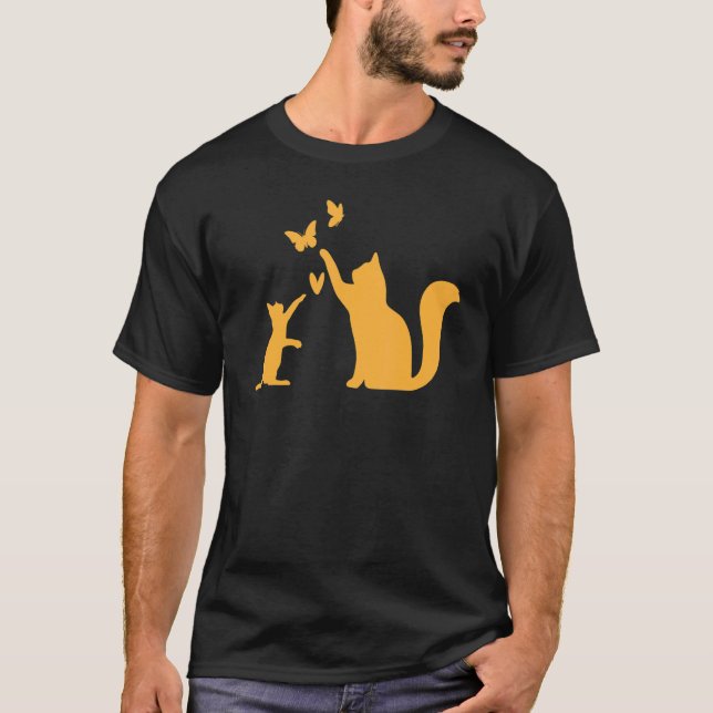 Camiseta Cats With Butterflies Cat  I Cute Cats (Anverso)