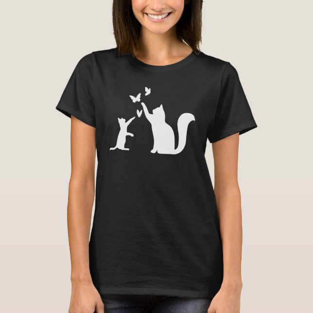 Camiseta Cats With Butterflies  Cat Owner Cat   Cute Cats (Anverso)