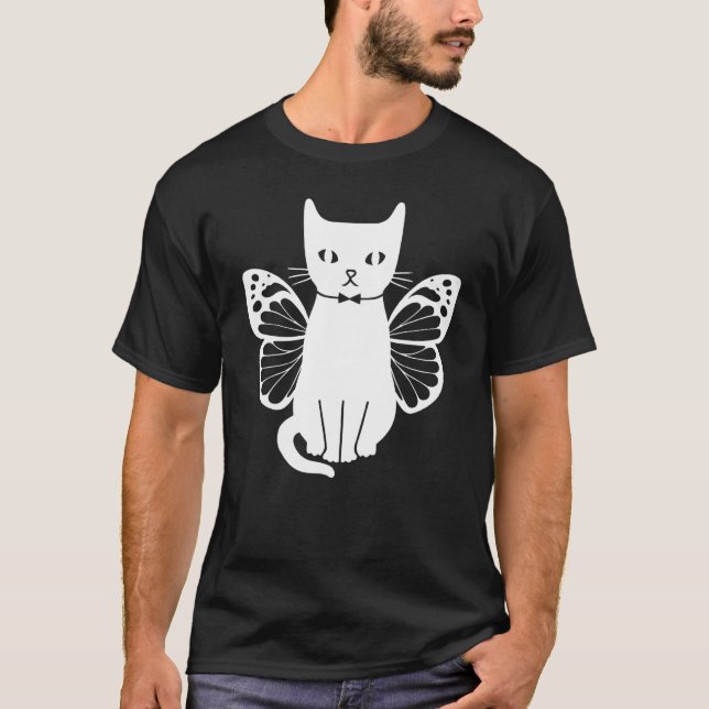 Camiseta Cats With Butterflies Cute Cats Cat  I Cute Cat (Anverso)