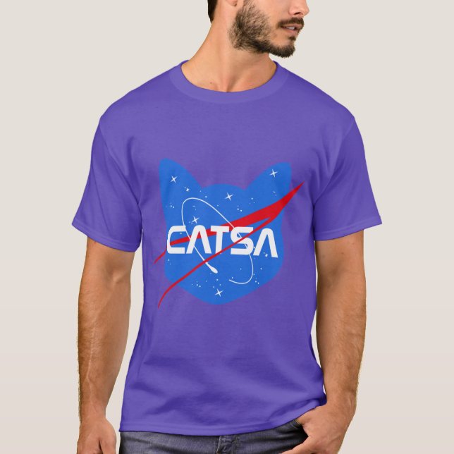 Camiseta Catsa Space Cat Nasa Parodia (Anverso)