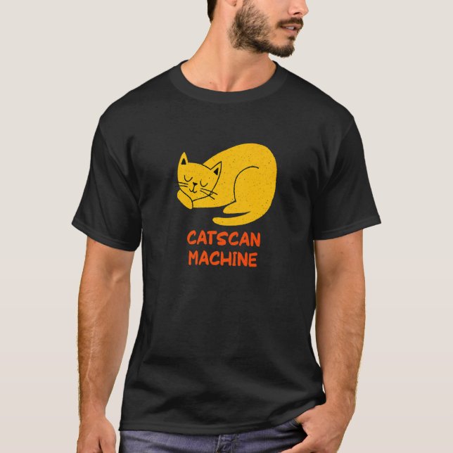 Camiseta Catscan Machine Cat   Kitten Humor Medical Staff (Anverso)
