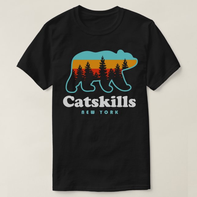 Camiseta CatTalas NY Bear Camping Montañas de Senderismo Nu (Diseño del anverso)