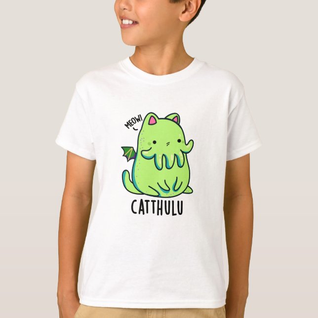 Camiseta Catthulu Funny Cthulhu Cat Pun (Anverso)
