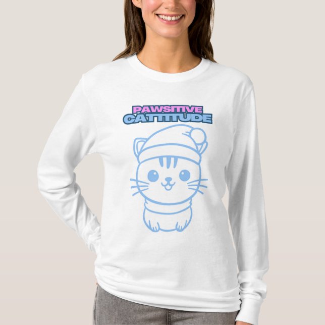 CAMISETA CATTITUD DE PAWSITIVE (Anverso)