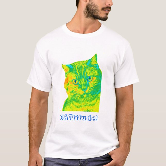 Camiseta ¡CATtitude! (Anverso)