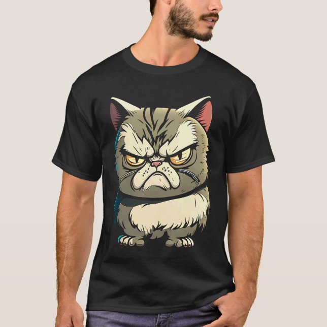 Camiseta Cattitude  Actitud de Gato Molesto  1 (Anverso)
