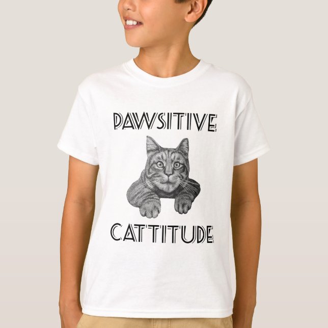 Camiseta Cattitude Cat inquietante (Anverso)