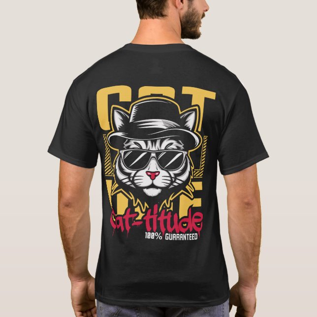 Camiseta Cattitude Cool Cat Urban Streetwear (Reverso)