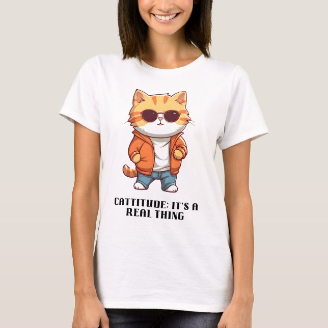 Camiseta Cattitude: Es algo real (Anverso)
