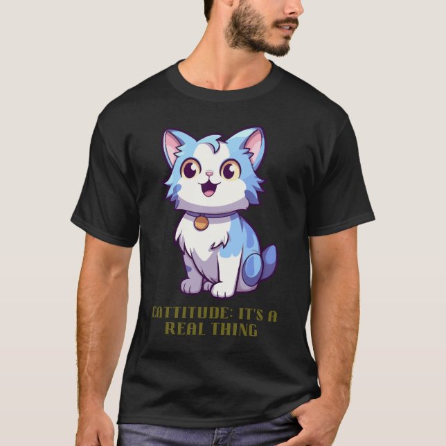 Camiseta Cattitude: Es algo real (Anverso)