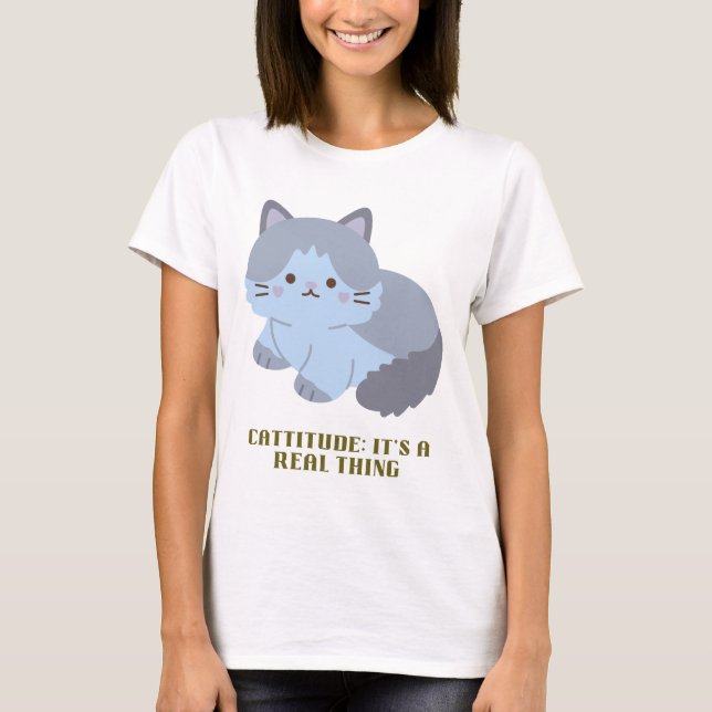Camiseta Cattitude: Es algo real (Anverso)