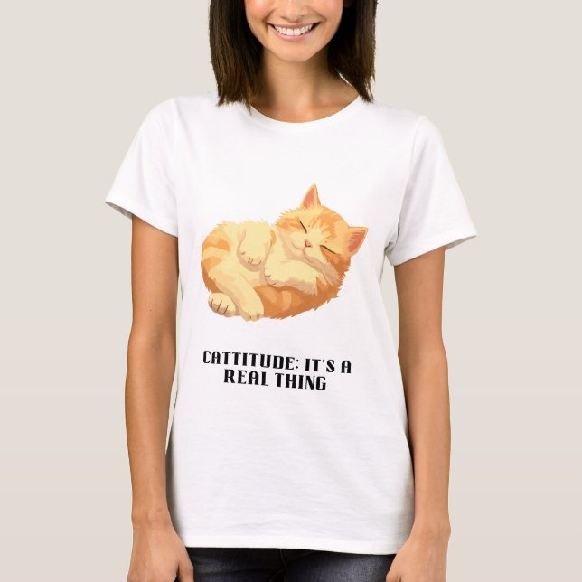 Camiseta Cattitude: Es algo real (Anverso)