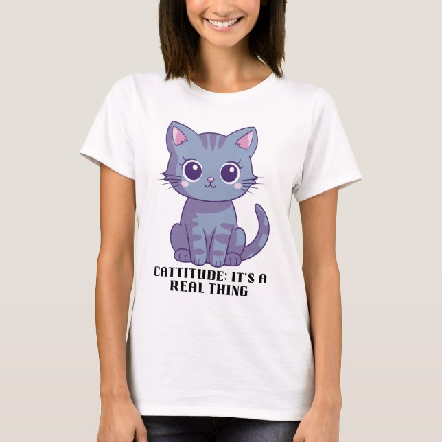 Camiseta Cattitude: Es algo real (Anverso)