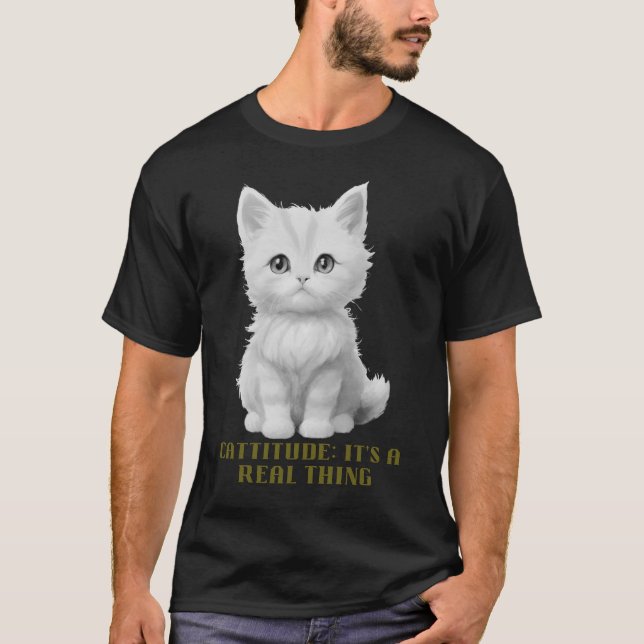 Camiseta Cattitude: Es algo real (Anverso)