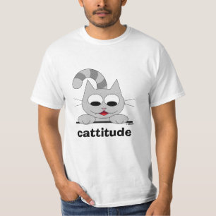 Camiseta Cattitude Gracia Gato Dije Gato Sonriente Lindo