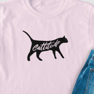 Camiseta Cattitude para amante de los gatos   Rega
