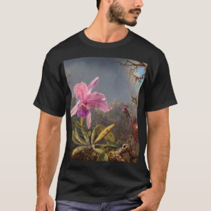 Camiseta Cattleya Orchid y tres Hummingbirds por Heade