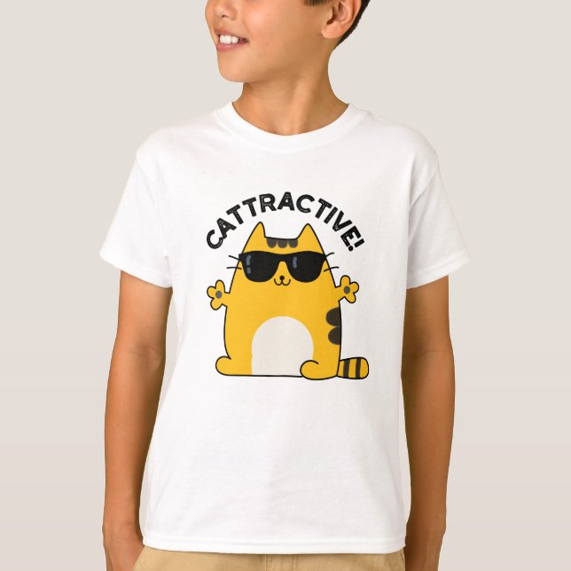 Camiseta Cattractive Funny Atractivo Cat Pun (Anverso)