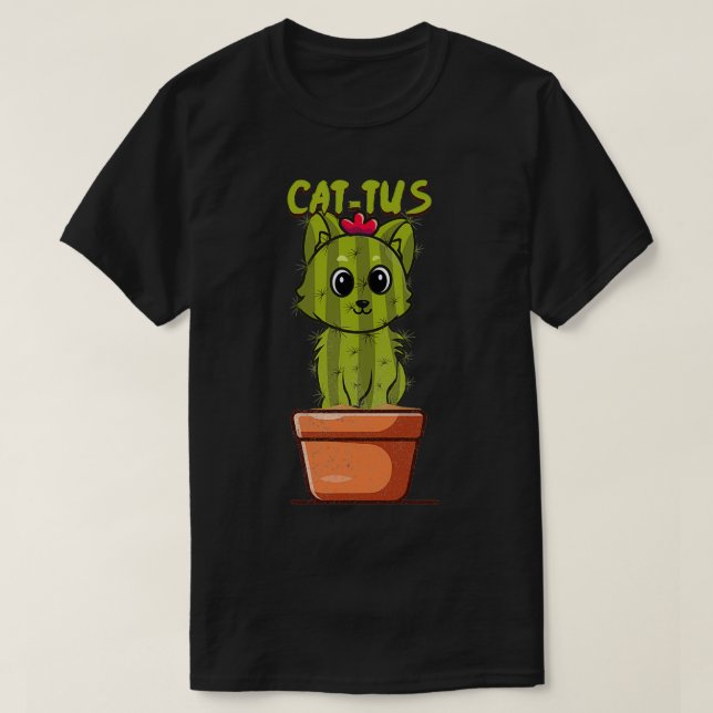 Camiseta CatTus Cat Cactus Gardening Succulent Plant Lover (Diseño del anverso)