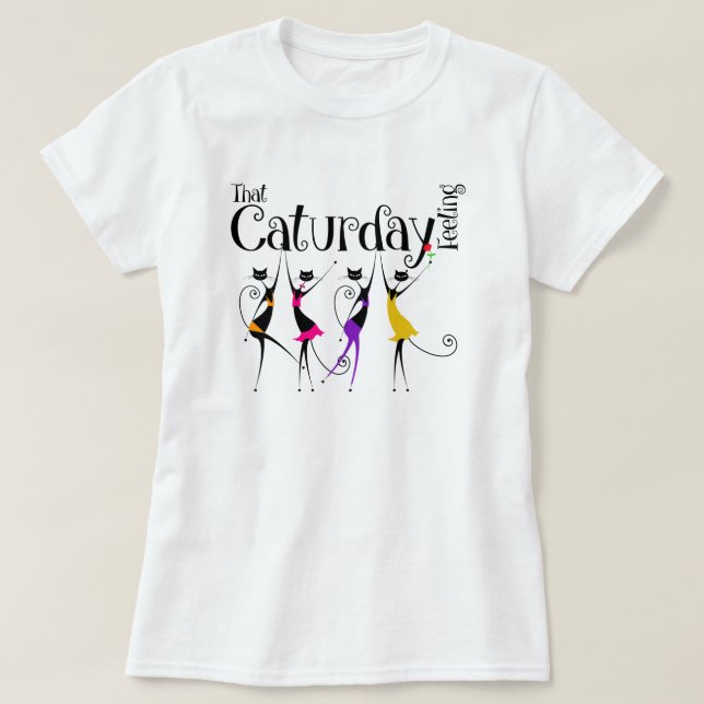Camiseta Caturday Cat Lover T-Shirt (Diseño del anverso)