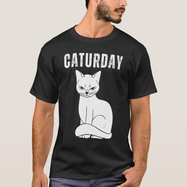 Camiseta Caturday Chiste Hilarious Saying Cato (Anverso)