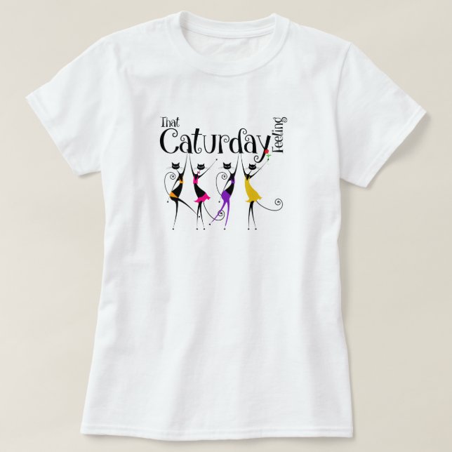 Camiseta Caturday Feeling Cat Lover T-Shirt (Diseño del anverso)
