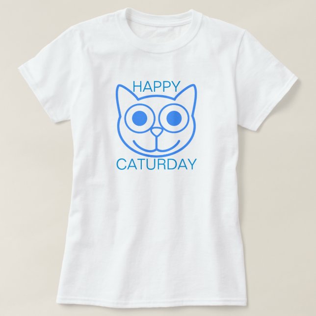 Camiseta Caturday feliz (Diseño del anverso)