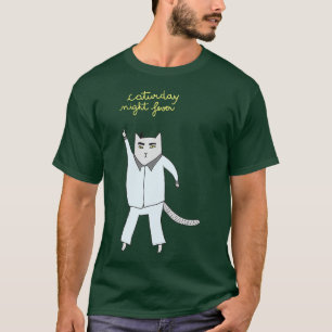 Camiseta Caturday Night Fever Cat Disco